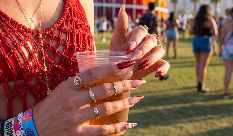 Coachella Nail Ideas: Rock the Red Allure – GlossyMuse press-on nails