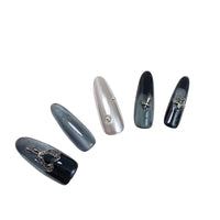 Gothic Cross Long Almond gothic press on nails set