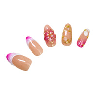 Blossom Pink French almond press on nails set