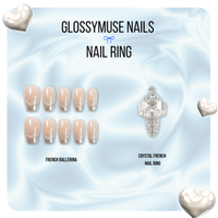 Nails & Nail Ring Bundle: French Ballerina