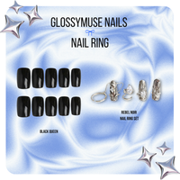 Nails & Nail Ring Bundle: Black Queen