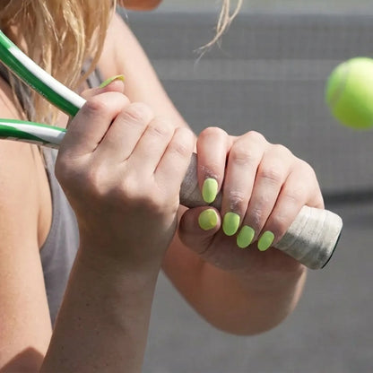 Ace Neon | Solid Neon Lime Medium Oval Press On Nails