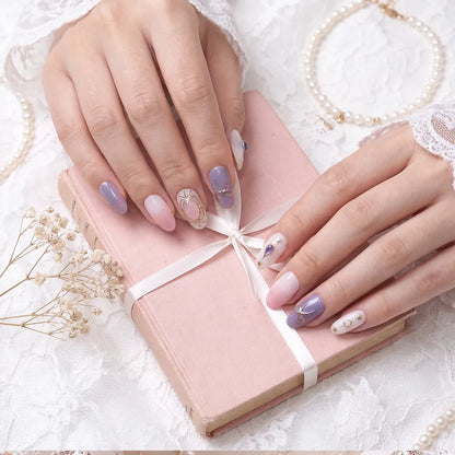 Cloud Nova | Gemstone Medium Oval Press On Nails