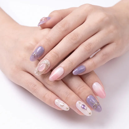 Cloud Nova | Gemstone Medium Oval Press On Nails