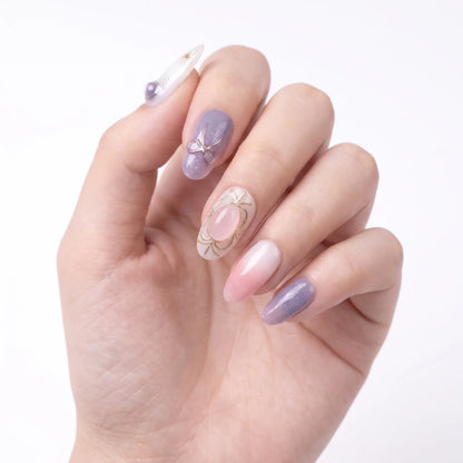 Cloud Nova | Gemstone Medium Oval Press On Nails