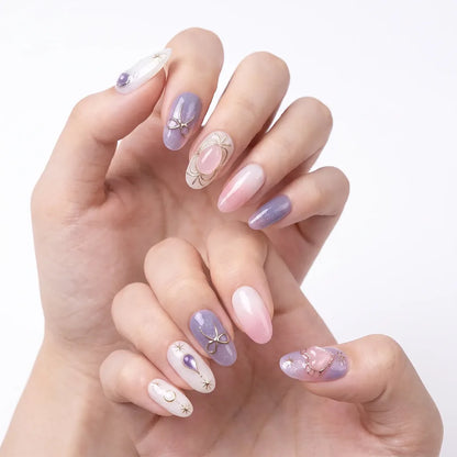 Cloud Nova | Gemstone Medium Oval Press On Nails