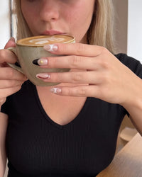 Dark Romance | Espresso Drift Almond Medium Press on nail