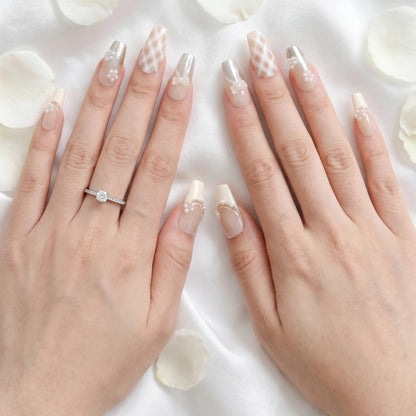 Elegant | Eternal Elegance Coffin Medium Press on nail