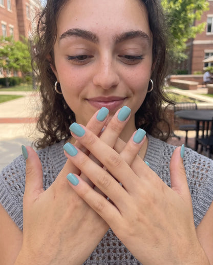 Everyday Sage | Solid Sage Green Medium Squoval Press On Nails