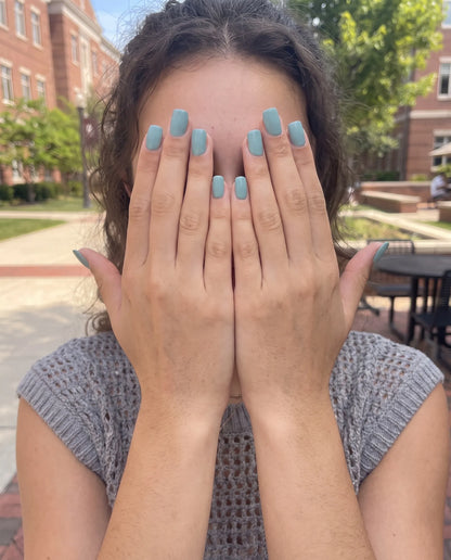 Everyday Sage | Solid Sage Green Medium Squoval Press On Nails