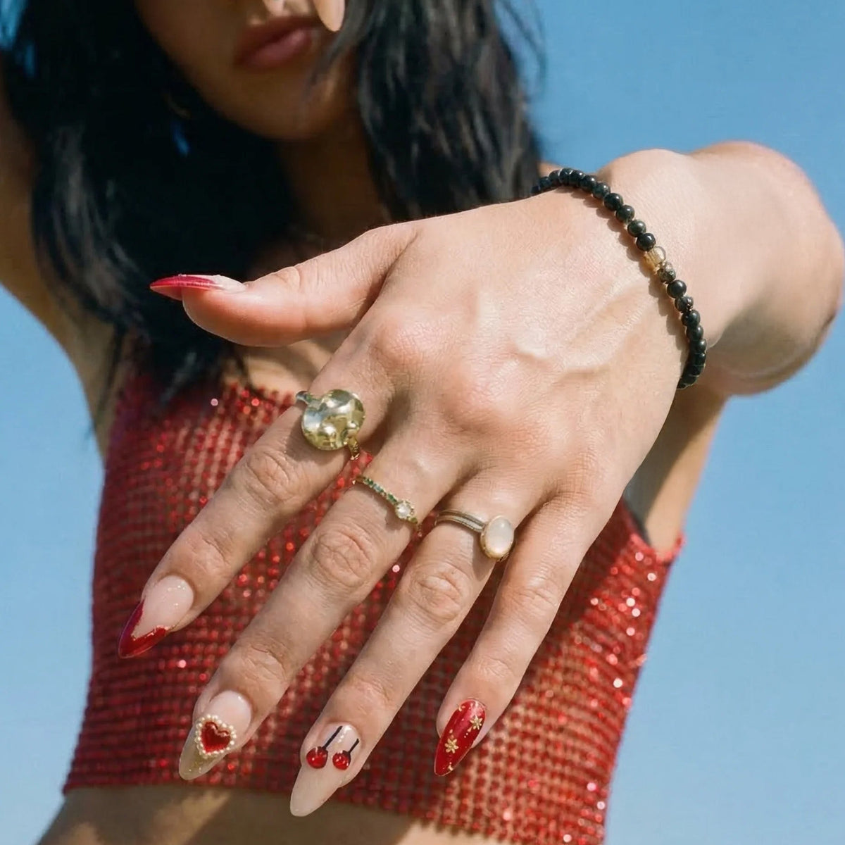 Festival Heartstrings nail ring set detail view 4 | GlossyMuse