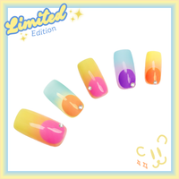 Pre-order Rainbow Dopamine Style colorful press on nails