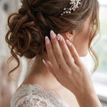 Dreamy | Love Knot Bows Almond Medium Press on nail