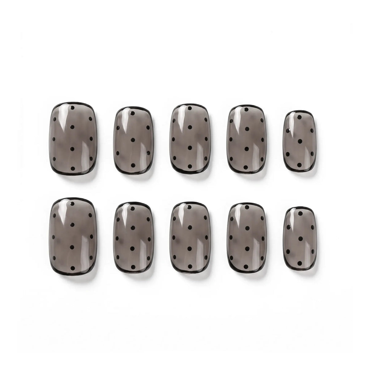 Chic Simplicity | Midnight Dot Veil Square Short Press on nail