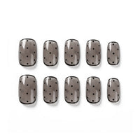Chic Simplicity | Midnight Dot Veil Square Short Press on nail