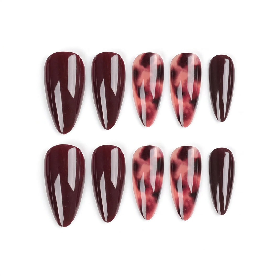 Tortoise Theory | Glossy Tortoise Shell Almond Press On Nails