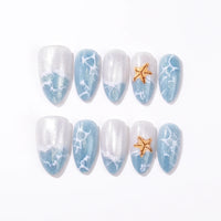 SeaGlass Star Press On Nails - View 1