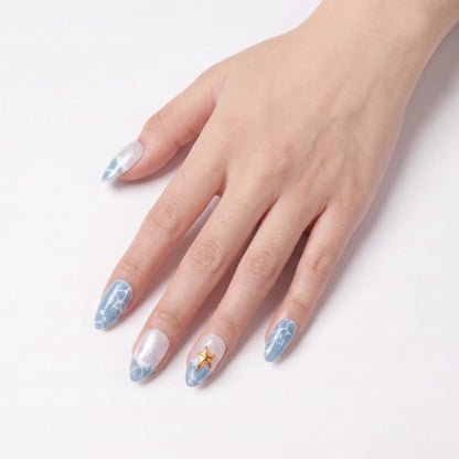 SeaGlass Star Press On Nails - View 3
