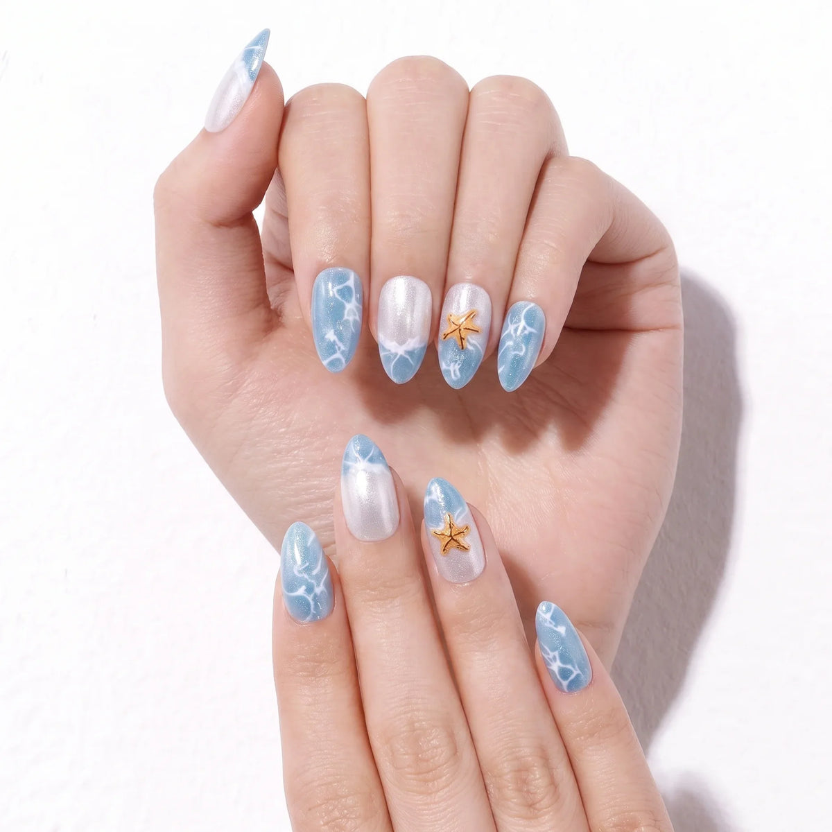 SeaGlass Star Press On Nails - View 6