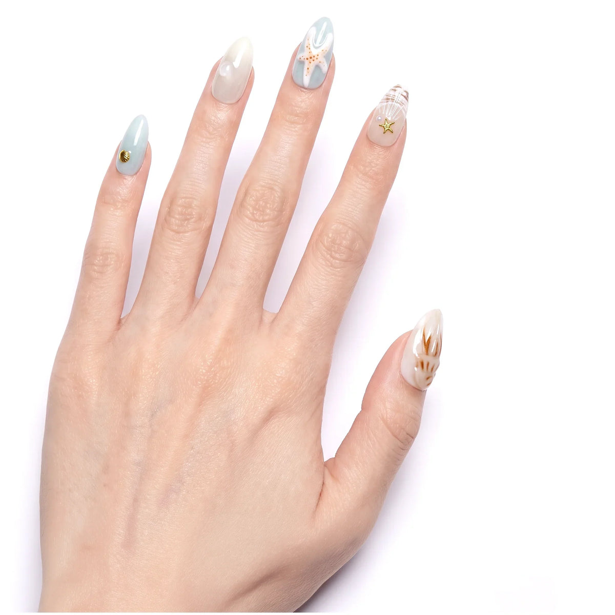Coastal SeaGlass Press On Nails - View 6