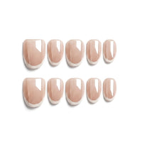 Pearl Court | Sheer Pink Glossy Short Oval Press On Nails