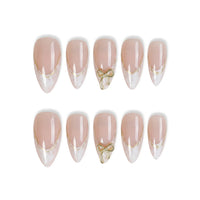 Quiet Luxury Blush | Pearl Blush Almond Short Press on nail