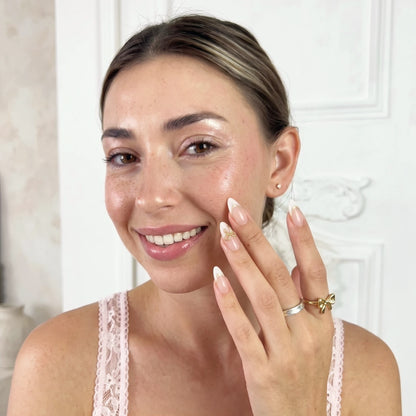 Quiet Luxury Blush | Pearl Blush Almond Short Press on nail