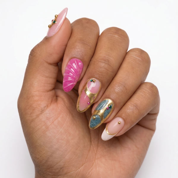 Pink Haze | Dreamy Blush Almond Medium Handmade Press-On Nails