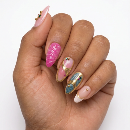 Pink Haze | Dreamy Blush Almond Medium Handmade Press-On Nails