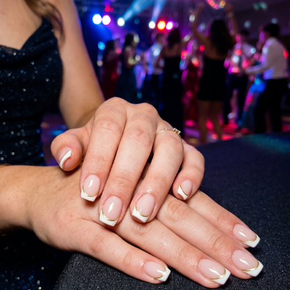 Timeless Grace | Soft Luxe French Square Short Press-On Nails
