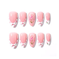 Tulip French | Nude Porcelain Medium Almond Press On Nails