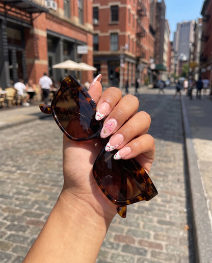 Tulip French | Nude Porcelain Medium Almond Press On Nails