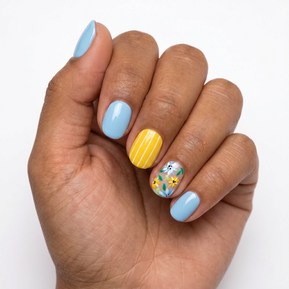 Azure Ace nail set sizing guide — court candy short square pickleball nails | GlossyMuse