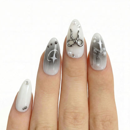 Nails & Nail Ring Bundle: Heavy Metal Pu nail ring set detail view 5 | GlossyMuse