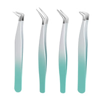 4 Pcs Precision Eyelash Tweezers