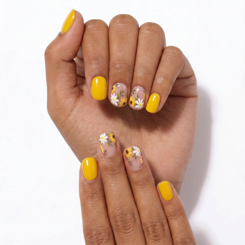 Radiant Rally nails flat lay with pickleball paddle — court candy short square press-ons | GlossyMuse