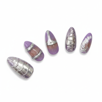 Glam Purple & Silver Textured